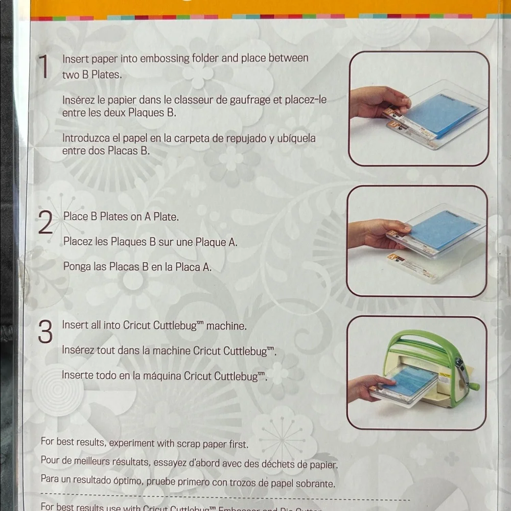 New Cricut Cuttlebug Adaptor Cutting plate B NWT 5.875”x 7.75” die cutting plate